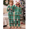 Ekouaer Christmas Matching Family Onesie Pajamas Hoodie One Piece Pajamas Zipper Thermal Sleepwear with Pockets Family Christmas Socks Print Women M