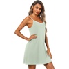 Ekouaer Cotton Nightgowns for Women Sleeveless Spaghetti Strap Night Gown V Neck Sleep Dress Nightshirts Chemise Sleepwear(Light Green)