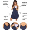 Ekouaer Nursing Nightgown Women’s Maternity Dress Button Down Nightdress Sleeveless Breastfeeding Sleepwear Hospital Gown(Navy Blue)