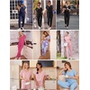 Ekouaer Pajamas for Women Set Short Sleeve Lounge Set Jogger Pants Pjs Soft Sleepwear with Pockets S-XXL(Rose Heart)