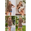 Ekouaer Womens Nursing Tops 3 Pack Double Layer Breastfeeding Shirts Short Sleeve Maternity Clothes S-XXL(3pcs Black / Beige/ Brown)