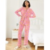 Ekouaer Womens Pajamas Set 2 Piece Button Down Pjs Soft Long Sleeve Top and Pants Sleepwear Set Lounge Sets(Big Pink Flowers)