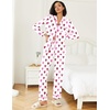 Ekouaer Womens Pajamas Set 2 Piece Button Down Pjs Soft Long Sleeve Top and Pants Sleepwear Set Lounge Sets(White Hearts)