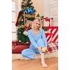 Ekouaer Women’s Pajamas Set 2 Piece Fuzzy Lounge Set Long Sleeve Sleepwear Fall Winter Loungewear Outfits Matching Clothes(Blue)