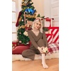 Ekouaer Women’s Pajamas Set 2 Piece Fuzzy Lounge Set Long Sleeve Sleepwear Fall Winter Loungewear Outfits Matching Clothes(Brown)