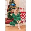 Ekouaer Women’s Pajamas Set 2 Piece Fuzzy Lounge Set Long Sleeve Sleepwear Fall Winter Loungewear Outfits Matching Clothes(Christmas Green)