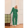 Ekouaer Women’s Pajamas Set 2 Piece Fuzzy Lounge Set Long Sleeve Sleepwear Fall Winter Loungewear Outfits Matching Clothes(Christmas Green)
