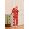 Ekouaer Women’s Pajamas Set 2 Piece Fuzzy Lounge Set Long Sleeve Sleepwear Fall Winter Loungewear Outfits Matching Clothes(Christmas Red)