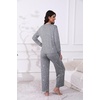 Ekouaer Women’s Pajamas Set 2 Piece Lounge Sets Long Sleeve Crewneck Top and Pants Soft Pjs with Pockets(Gray Stars)