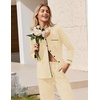 Ekouaer Womens Pajamas Set Cotton Long Sleeve Button Down Sleepwear Top and Long Pants Soft 2 Piece Pjs Lounge Set S-XXL(Apricot)