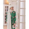 Ekouaer Womens Pajamas Set Cotton Long Sleeve Button Down Sleepwear Top and Long Pants Soft 2 Piece Pjs Lounge Set S-XXL(Christmas Green)