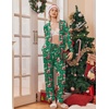 Ekouaer Womens Pajamas Set Cotton Long Sleeve Button Down Sleepwear Top and Long Pants Soft 2 Piece Pjs Lounge Set S-XXL(Christmas Green)