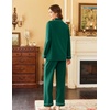Ekouaer Womens Pajamas Set Cotton Long Sleeve Button Down Sleepwear Top and Long Pants Soft 2 Piece Pjs Lounge Set S-XXL(Green)