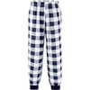 Ekouaer Boys Jogger Pajama Pants Long Plaid Pj Pants Elastic Waistband Lounge Pants with Pockets(Blue-white Plaid)