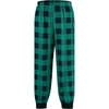 Ekouaer Boys Jogger Pajama Pants Long Plaid Pj Pants Elastic Waistband Lounge Pants with Pockets(Gz24_green Plaid)