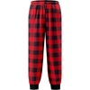 Ekouaer Boys Jogger Pajama Pants Long Plaid Pj Pants Elastic Waistband Lounge Pants with Pockets(Gz2_red Plaid)