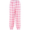 Ekouaer Boys Jogger Pajama Pants Long Plaid Pj Pants Elastic Waistband Lounge Pants with Pockets(Gz75_pink Plaid)