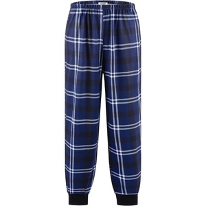 Ekouaer Boys Jogger Pajama Pants Long Plaid Pj Pants Elastic Waistband Lounge Pants with Pockets(Navy Blue Plaid)