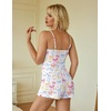 Ekouaer Women Pajama Sets 2 Piece Cute Cami Sleepwear Lace Trim Pj Top Soft Summer Lounge Shorts Sexy Lingerie S-XXL(Colorful Bows)