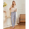Ekouaer Pajamas for Women Set 2 Pack Lounge Set Short Sleeve Pjs Joggers Long Pants Loungepwear with Pockets(Star+leopard)