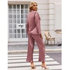 Ekouaer Silk Satin Pajamas Set Womens Long Sleepwear Button Down 2 Piece Classic Soft Loungewear Pjs Set(Lotus Color)