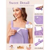 Ekouaer Towel Robe for Women Spa Bath Wrap Lightweight Towel Wrap with Pockets Adjustable Shower Robe with Headband(A-lavender)