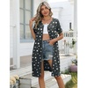 Ekouaer Zipper Robes for Women Short Knit Bathrobes Lightweight Knee Length Housecoat with Pockets Nightgown S-3XL(Dark Grey Star)