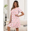 Ekouaer Zipper Robes for Women Short Knit Bathrobes Lightweight Knee Length Housecoat with Pockets Nightgown S-3XL(Pink Stripe)