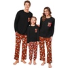 Ekouaer Matching Family Sets Christmas Pajamas Set Xmas PJS Sleepwear Soft Christmas Matching Jammies(Christmas Santa Snowman Reindeer – Red)