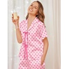 Ekouaer Silk Pajamas for Women 2 Piece Satin Pj Set Ruffle Tie Short Sleeve Sleepwear Comfy Loungewear with Pockets(Pink Heart)