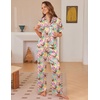 Ekouaer Silk Pajamas for Women 2 Piece Satin Pj Set Ruffle Tie Short Sleeve Sleepwear Comfy Loungewear with Pockets(Pink Puppy)