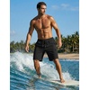 Ekouaer 9 Inch Mens Swim Trunks with Compression Liner 2 in 1 Board Shorts Quick Dry Bathing Suit with Pockets S-2XL(Black)