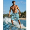 Ekouaer 9 Inch Mens Swim Trunks with Compression Liner 2 in 1 Board Shorts Quick Dry Bathing Suit with Pockets S-2XL(Green Shark)