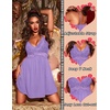 Ekouaer Lingerie for Women Sexy Nightgown Lace Trim Sleep Dress Chemise Nightgowns Sleeveless Night Gown Sleepwear S-3XL(Lilac)