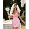 Ekouaer Lingerie for Women Sexy Nightgown Lace Trim Sleep Dress Chemise Nightgowns Sleeveless Night Gown Sleepwear S-3XL(Misty Rose)