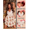 Ekouaer Lingerie for Women Sexy Nightgown Lace Trim Sleep Dress Chemise Nightgowns Sleeveless Night Gown Sleepwear S-3XL(Pink Flowers)