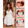 Ekouaer Lingerie for Women Sexy Nightgown Lace Trim Sleep Dress Chemise Nightgowns Sleeveless Night Gown Sleepwear S-3XL(White)