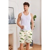 Ekouaer Men’s Pajama Shorts Soft Sleepwear Bottoms Elastic Waistband Loungewear Breathable Men Shorts with Pockets(Shark and Crayfish)