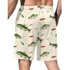 Ekouaer Men’s Pajama Shorts Soft Sleepwear Bottoms Elastic Waistband Loungewear Breathable Men Shorts with Pockets(Shark and Crayfish)