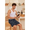 Ekouaer Men’s Pajama Shorts Soft Sleepwear Bottoms Elastic Waistband Loungewear Breathable Men Shorts with Pockets(Turtle)