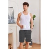 Ekouaer Men’s Pajama Shorts Soft Sleepwear Bottoms Elastic Waistband Loungewear Breathable Men Shorts with Pockets(Wolf)