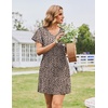 Ekouaer Womens Cotton Nightgowns Soft Short Sleeve Sleep Shirts Printed Night Shirts Night Dress(Leopard)