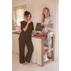 Ekouaer Women’s Lounge Sets Short Sleeve Top Long Pants 2 Piece Outfit Set | Soft Oversized Shirt & Loose Fit Pants with Pockets, Casual Loungewear for Travel, Vacation, Airport, Home,Daily Wear,2-Pack(Brown&grey-apricot Leopard)