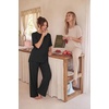 Ekouaer Women’s Lounge Sets Short Sleeve Top Long Pants 2 Piece Outfit Set | Soft Oversized Shirt & Loose Fit Pants with Pockets, Casual Loungewear for Travel, Vacation, Airport, Home,Daily Wear,2-Pack(Black&champagne)
