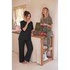 Ekouaer Women’s Lounge Sets Short Sleeve Top Long Pants 2 Piece Outfit Set | Soft Oversized Shirt & Loose Fit Pants with Pockets, Casual Loungewear for Travel, Vacation, Airport, Home,Daily Wear,2-Pack(Black&leopard)