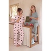 Ekouaer Women’s Lounge Sets Short Sleeve Top Long Pants 2 Piece Outfit Set | Soft Oversized Shirt & Loose Fit Pants with Pockets, Casual Loungewear for Travel, Vacation, Airport, Home,Daily Wear,2-Pack(Grey&pink Bow)