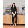 Ekouaer Women’s Lounge Sets Short Sleeve Top Long Pants 2 Piece Outfit Set | Soft Oversized Shirt & Loose Fit Pants with Pockets, Casual Loungewear for Travel, Vacation, Airport, Home,Daily Wear,2-Pack(Black&leopard)