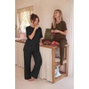 Ekouaer Women’s Lounge Sets Short Sleeve Top Long Pants 2 Piece Outfit Set | Soft Oversized Shirt & Loose Fit Pants with Pockets, Casual Loungewear for Travel, Vacation, Airport, Home,Daily Wear,2-Pack(Black&brown)