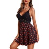 Ekouaer Lingerie for Women Sexy Nightgown Lace Trim Sleep Dress Chemise Nightgowns Sleeveless Night Gown Sleepwear S-3XL(Hearts)