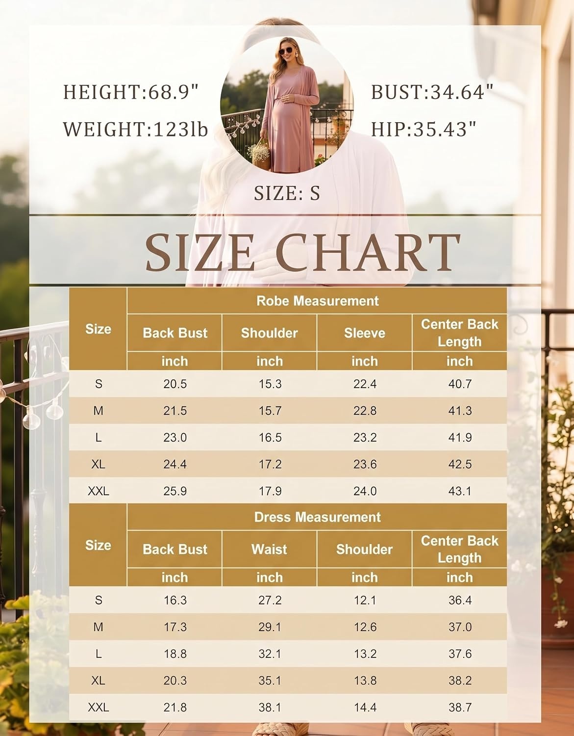 image:imageEkouaer Maternity Nursing Gown and Robe Set Labor Delivery NightgownWhite Flower Black